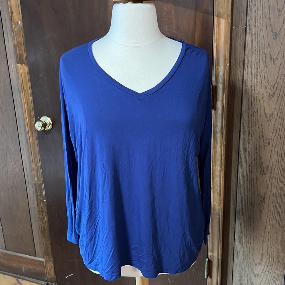 Indigo VNeck Piko Top